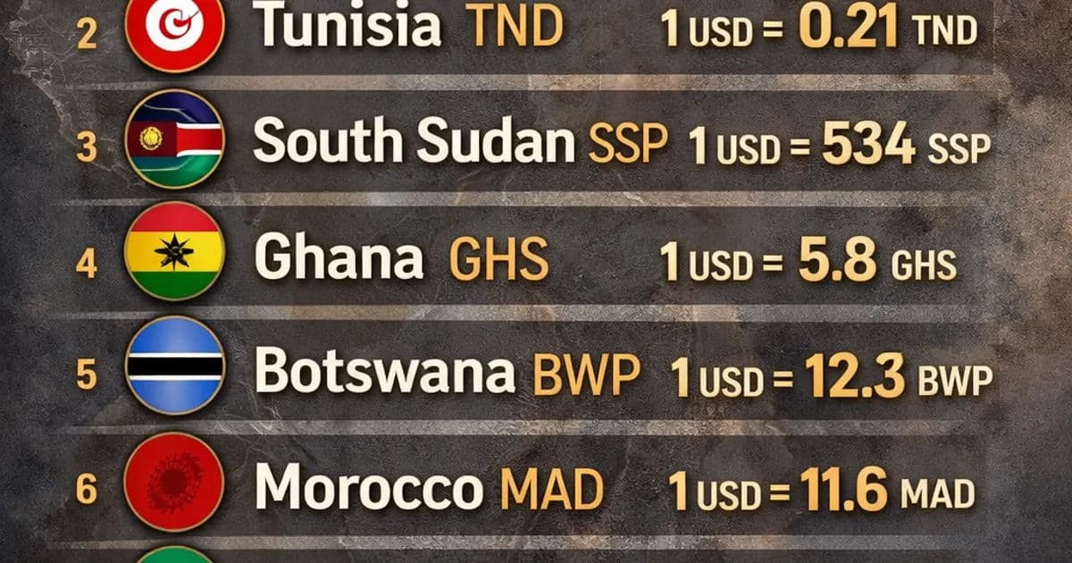 10 African Countires with the strongest currencies in February 2026